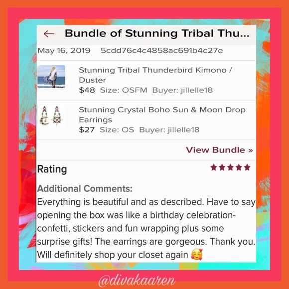 Crystal Boho Sun & Moon Drop Earrings - Picture 8 of 9